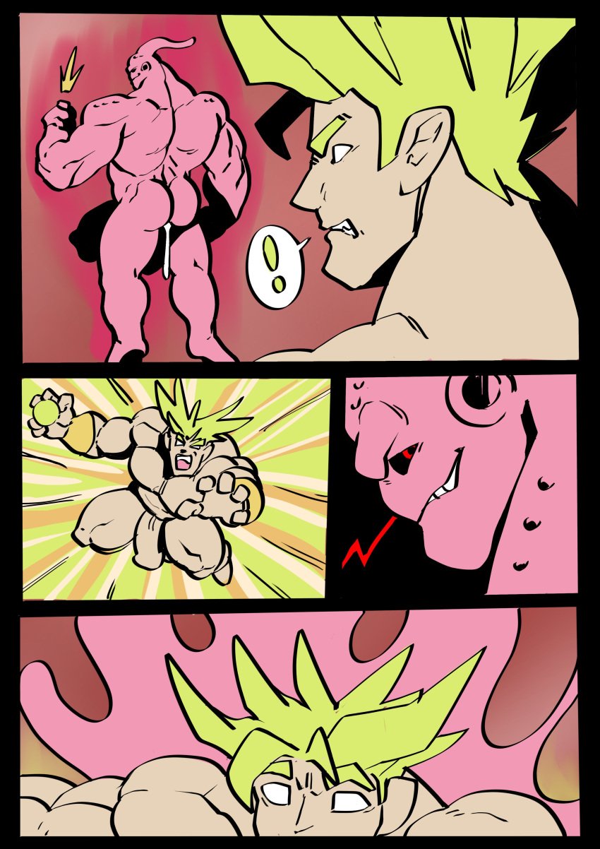 2boys absorption after_sex ass assimilation broly broly_(dragon_ball_z)_1993 cum cum_in_ass cum_inside dick dragon_ball dragon_ball_z erection fight gay legendary_super_saiyan looking_at_another looking_back majin_buu male male/male male_only muscular muscular_male pecs pink_body red_eyes super_buu tagme trencalos yaoi