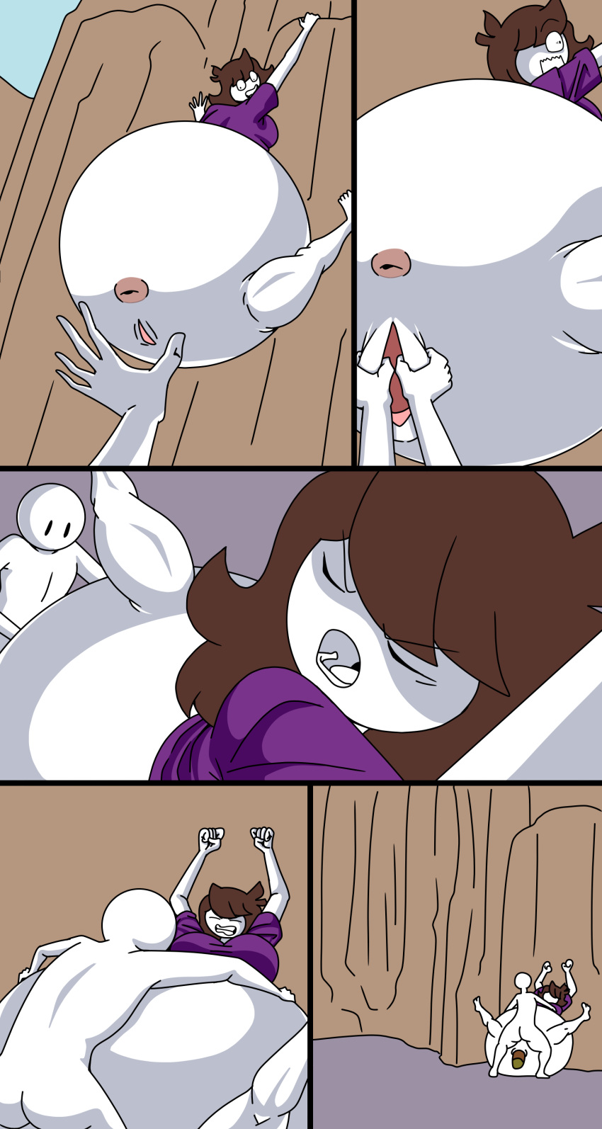 angry angry_face anus anus_peek asshole balloon_belly belly_grope chaoticbabylon comic dragging jaiden_animations jaidenanimations nonconsensual pain pregnancy pregnant pussy_grip rape scat sex youtuber