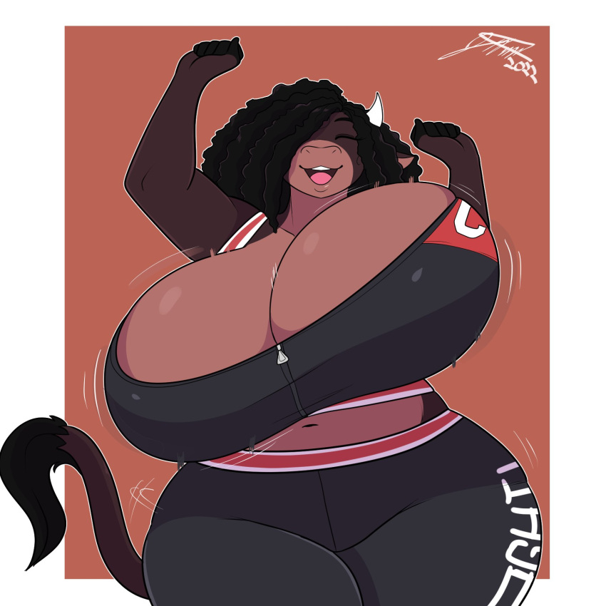 artjwink big_breasts bouncing_breasts breasts breasts_bigger_than_head female female_only female_solo gigantic_breasts happy huge_breasts huge_thighs jwinkz midriff skin_tight smile solo solo_female summer_(jwinkz) tagme thick thick_thighs tight_clothing wide_hips