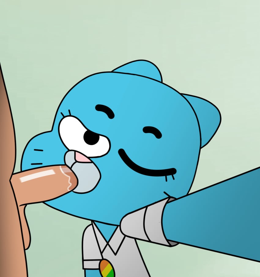 2021 accurate_art_style anthro anthro_penetrated artstyle_imitation balls blue_body cartoon_network clothed clothed/nude clothed_female_nude_male clothing dark-skinned_male domestic_cat duo erection faceless_character faceless_human faceless_male felid feline felis fellatio female female_focus female_on_human female_penetrated genitals hi_res human human_on_anthro human_penetrating human_penetrating_anthro impstripe interspecies male male/female male_on_anthro male_penetrating male_penetrating_female mammal nicole_watterson nude on_model one_eye_closed oral oral_penetration penetration penile penile_penetration penis sex solo_focus style_parody the_amazing_world_of_gumball toony