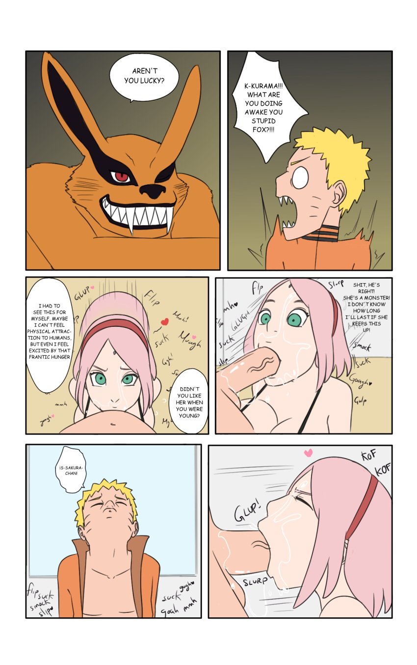 big_breasts big_penis biggies00 blonde_hair blowjob boruto:_naruto_next_generations breasts cheating cheating_husband cheating_wife comic english_text fellatio green_eyes hokage hokage_office kurama naruto naruto_(series) netorare ntr pink_hair pleasure_face sakura_haruno short_hair story sucking_penis text uzumaki_naruto yellow_hair