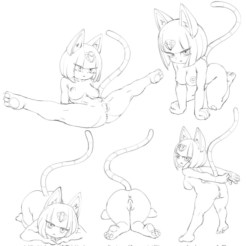 1girls 2022 animal_crossing ankha anthro anus anus_peek ass big_ass big_butt boobs breasts cat_ears cat_humanoid cat_tail catgirl frebtto furry medium_breasts nintendo nipples open_legs pussy short_hair thick_thighs tits vagina