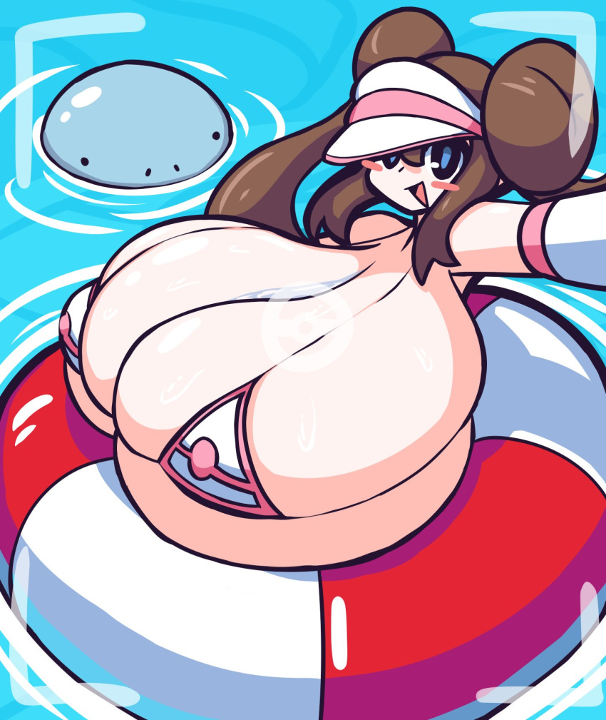 big_breasts breasts female gensin huge_breasts hyper hyper_breasts pokemon quagsire rosa_(pokemon) tagme