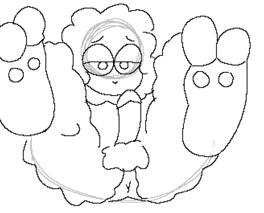 anus ass bovid caprine feet fur genitals hi_res male mammal penis presenting presenting_hindquarters schyllu_(artist) sheep solo wool_(fur)