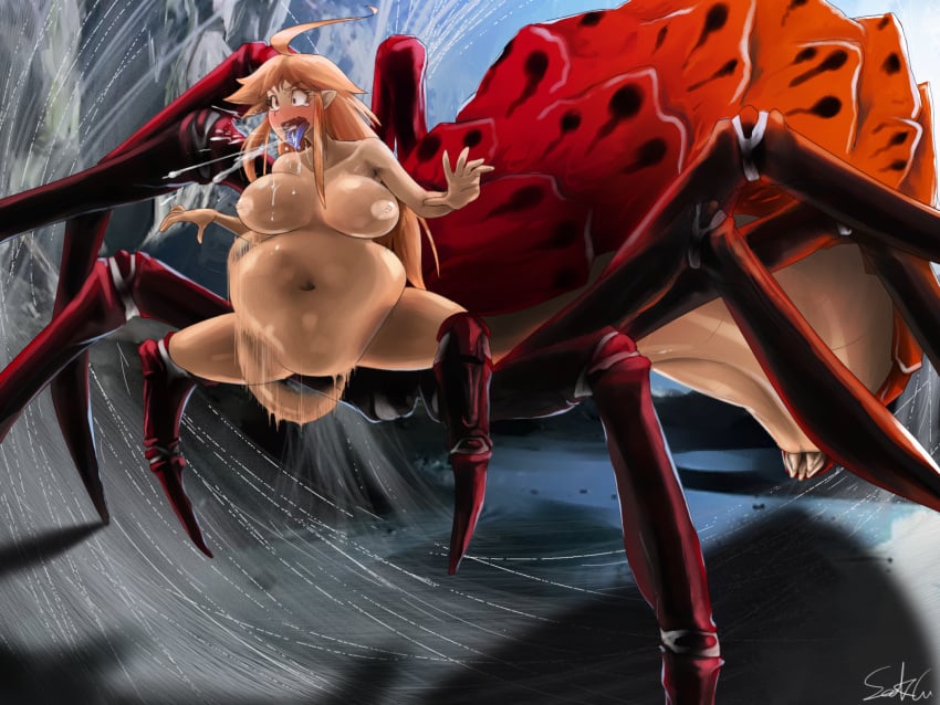 breasts human monster_girl seekgr spider spider_girl vore