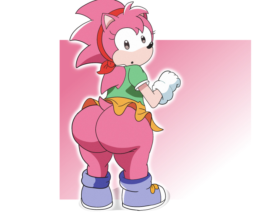 amy_rose anthro classic_amy_rose darkleon hedgehog huge_ass huge_butt sega sonic_(series) sonic_cd sonic_origins sonic_the_hedgehog_(series) thick_thighs