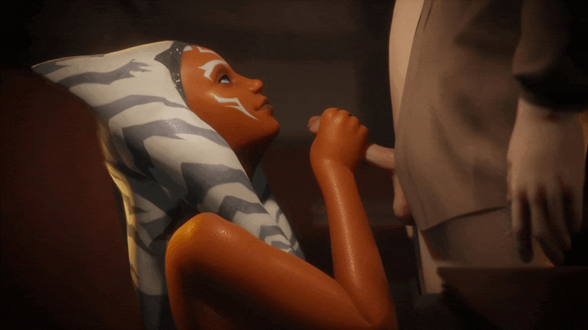 1boy 1girls 3d ahsoka_in_exile ahsoka_tano alien alien/human alien_girl animated animated_image background balls ballsack brown_clothing clothed_male completely_nude crossbowpussycat duo erect_penis erection eye_contact eyes facial_markings female female_focus foreskin fully_retracted_foreskin handjob headband headgear human human_male human_on_humanoid humanoid intact interspecies kneeling lekku looking_at_another looking_up male male/female markings medium_penis moving_foreskin nude_female open_clothes open_eyes open_shirt orange-skinned_female orange_body pants pants_down partial_male partially_retracted_foreskin penis scrotum shaved_crotch side_view smooth_penis standing star_wars straight tentacle tentacle_hair testicles togruta uncircumcised uncut wet