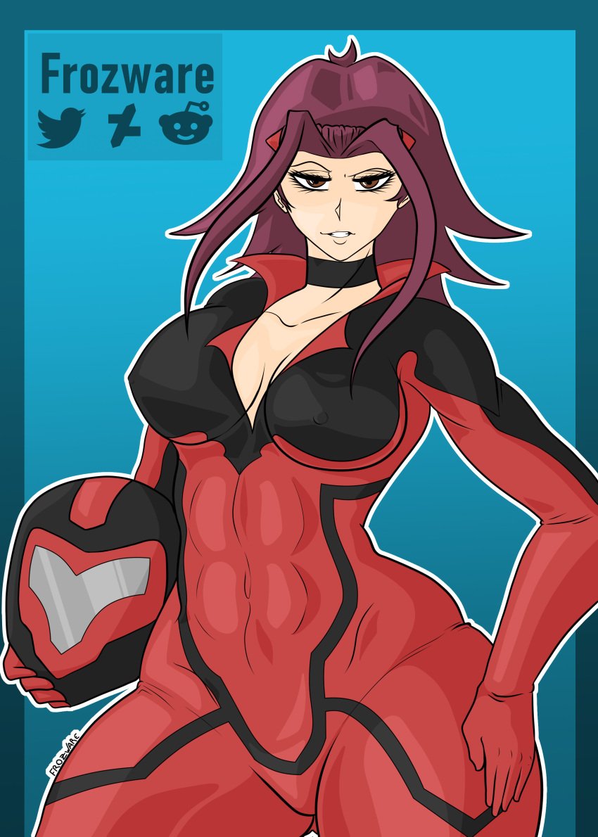 1girls akiza_izinski big_ass big_breasts big_butt clothed clothing female frozware2 latex latex_clothing latex_suit long_hair looking_at_viewer nipples sexy_beach solo solo_female thick_ass tight_clothes tight_clothing yu-gi-oh! yu-gi-oh!_5d's yu-gi-oh!_duel_links