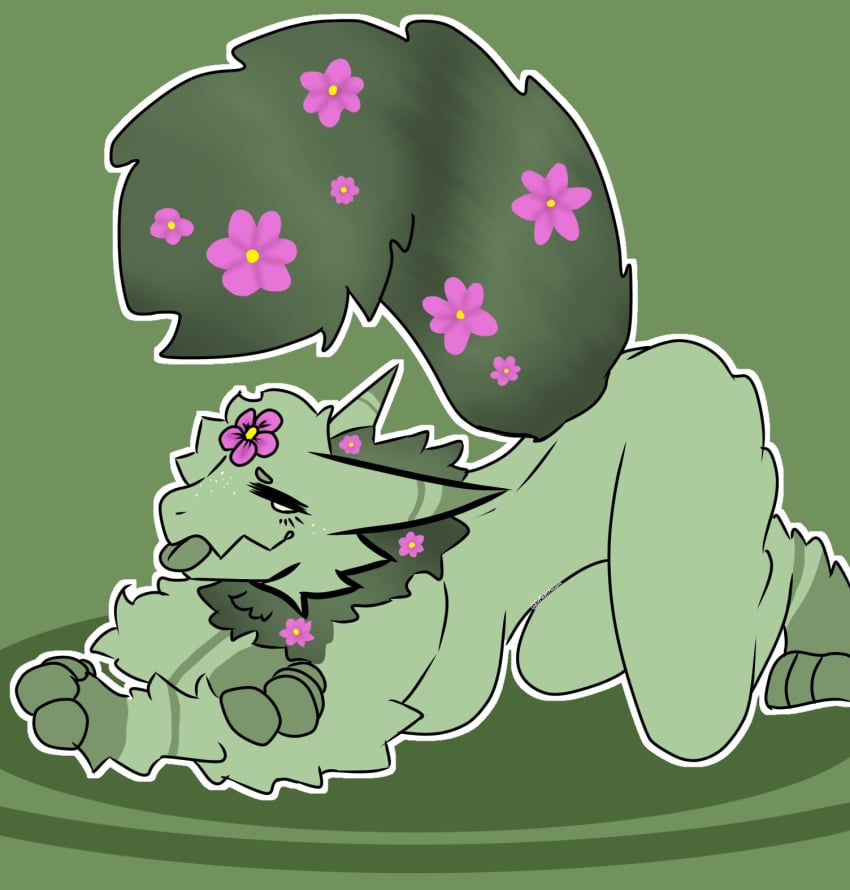 1girls anthro dekansfw digital_media_(artwork) female flower furry kaiju_paradise plantix_(kaiju_paradise) questionable roblox roblox_game smirk suggestive tagme tail_up