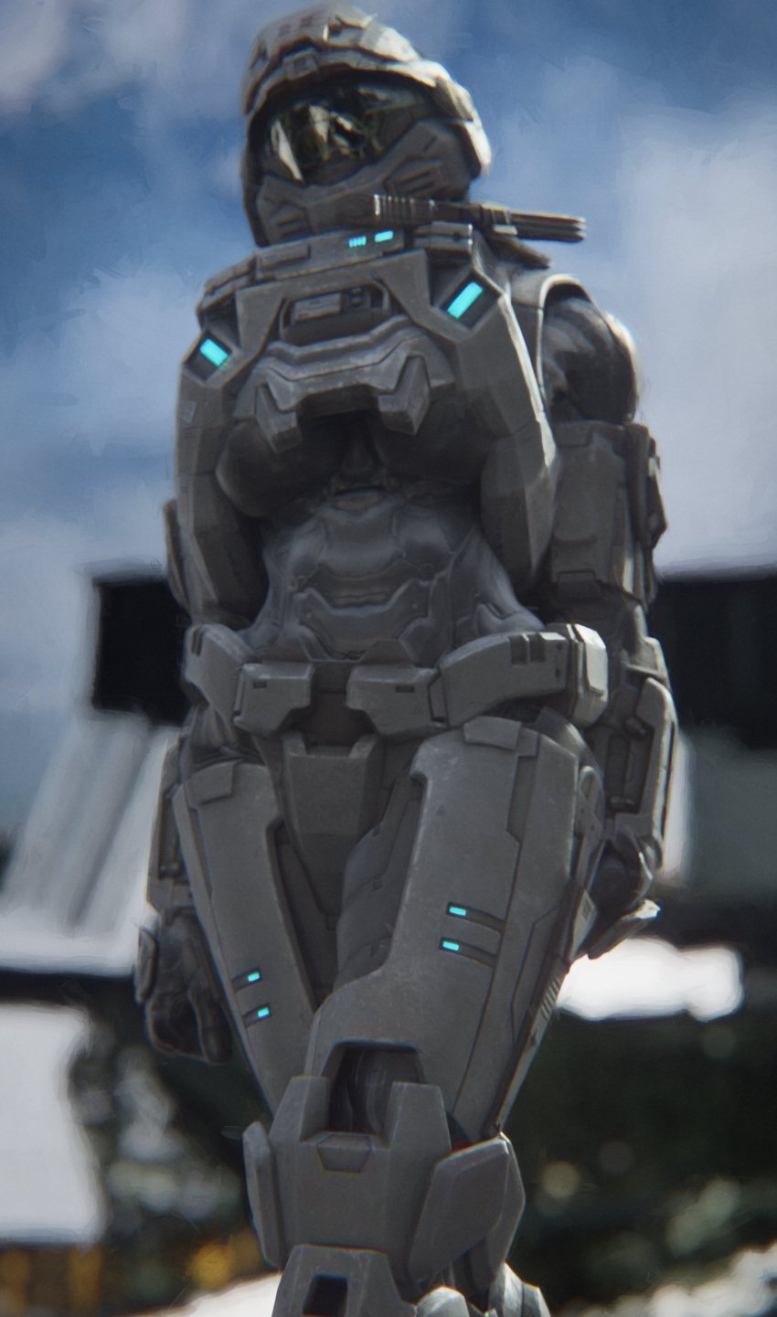 1girls 3d armor ass breasts female female_spartan_(halo) halo_(game) halo_(series) halo_infinite helmet human llamasarepink looking_at_viewer noble_six power_armor skin_tight solo spartan_(halo) underboob