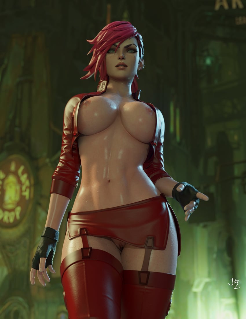 1girls 3d arcane arcane_vi ass athletic_female big_ass black_fingerless_gloves blue_eyes bottomless bottomless_skirt breasts earrings face_tattoo female female_only fingerless_gloves garter_straps human jacket johntwo large_breasts league_of_legends looking_at_viewer looking_down miniskirt muscular_female nipples no_panties nopan nose_piercing partially_clothed pink_hair prostitution pussy red_garter_straps red_hair red_jacket red_thighhighs revealing_clothes shiny_skin skimpy_clothes skirt solo tattoo thick_thighs thighhighs topless vi