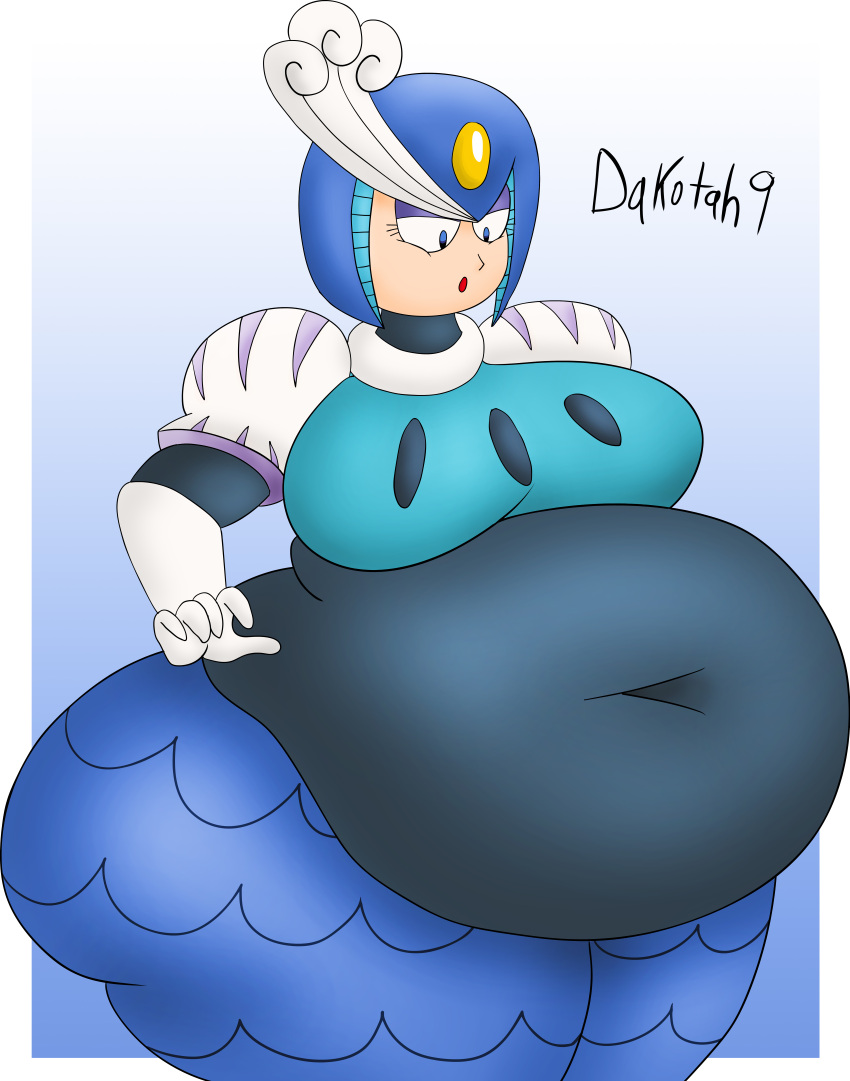 1girls chubby chubby_female fat female female_only mega_man mega_man(classic) overweight overweight_female robot_girl robot_master solo splash_woman