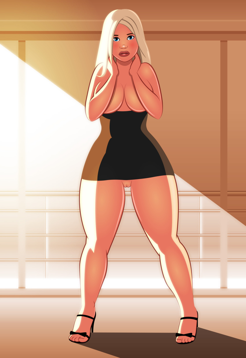 big_ass big_legs blonde_hair dress franbeliel