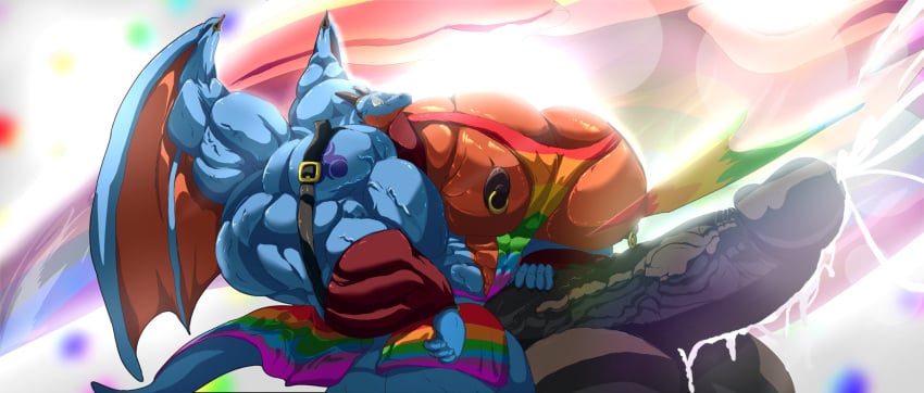 abs biceps bodybuilder dragon furry hyper hyper_balls hyper_genitalia hyper_muscles hyper_penis hyper_testicles kalos lgbt_pride male male_focus male_only muscle muscles muscular muscular_arms muscular_ass muscular_back muscular_legs muscular_male muscular_thighs nipples panscolipede pecs pride_colors veins veiny_penis