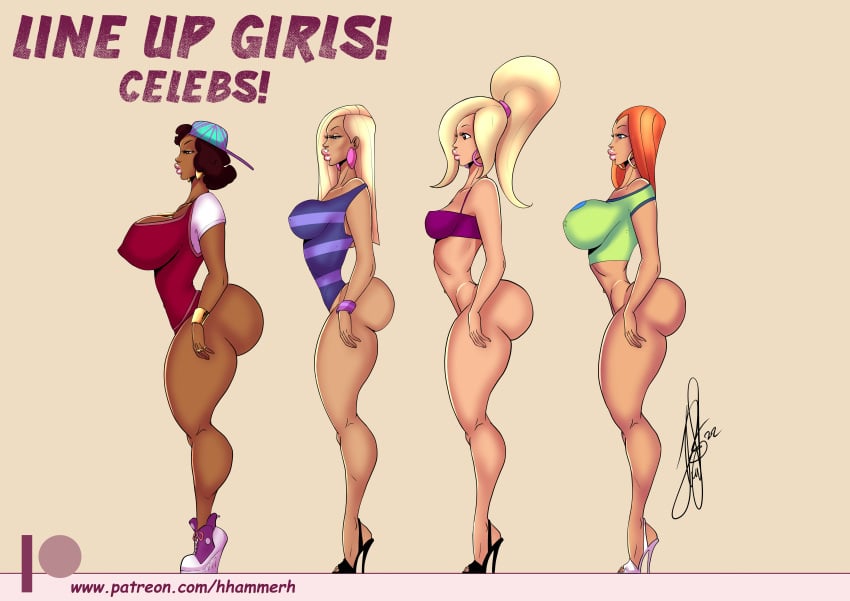 4girls arched_back artist_name ass big_breasts big_lips bimbo bimbo_lips blue_eyes breasts britina brown_hair bubble_ass bubble_butt bust busty camille_leon cleavage color dark-skinned_female dark_skin disney eyelashes female heather_(kim_possible) henrik-drake hhammerh high_heel_sneakers high_heels hips hourglass_figure kim_possible large_breasts legs light-skinned_female light_skin lips lipstick long_hair lower_body mature mature_female mc_honey medium_breasts multiple_girls rapper rsahnp signature singer small_breasts thick thick_legs thick_thighs thighs upper_body voluptuous wedge_heels wide_hips