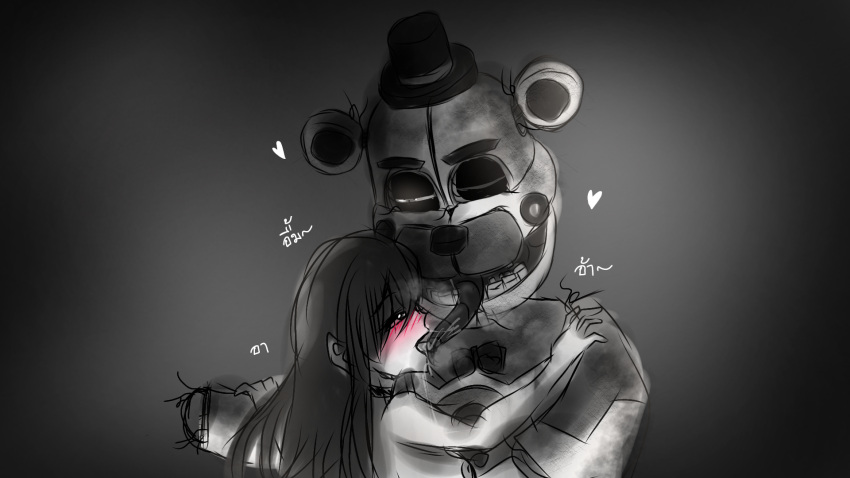 count_the_ways fazbear_frights five_nights_at_freddy's five_nights_at_freddy's:_sister_location funtime_freddy_(fnafsl) millie_fitzsimmons monochrome