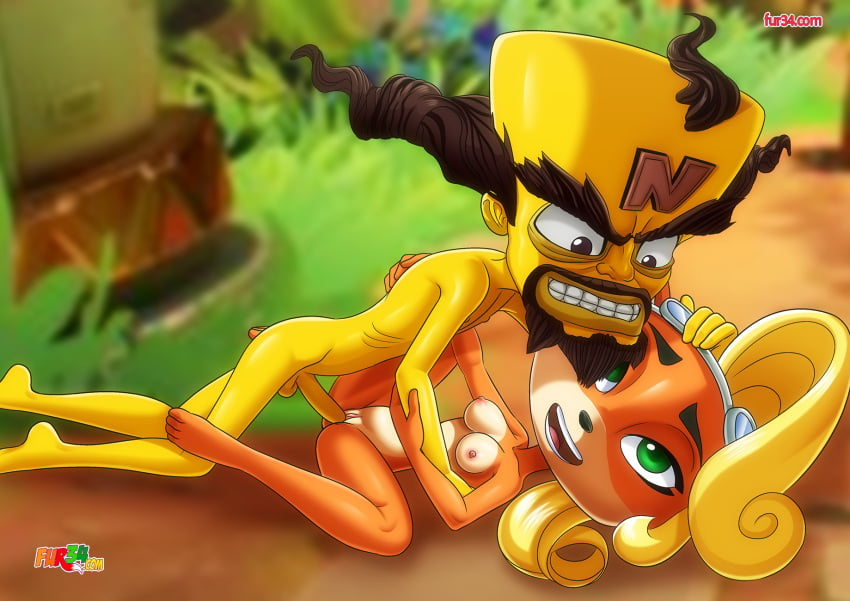 balls bbmbbf breasts coco_bandicoot crash_(series) doctor_neo_cortex female fur34 male male/female neo_cortex nude open_mouth palcomix penis pussy sex tongue vaginal_penetration vaginal_sex