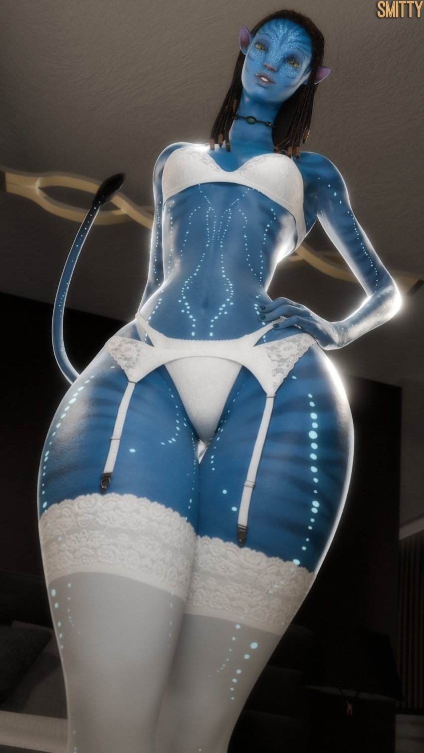 1girls 2020s 2025 3d 3d_(artwork) alien alien_girl alien_humanoid avatar avatar:_the_way_of_water big_breasts bigger_female blue_skin blue_skinned_female breasts cat_eyes clothed clothed_female female female_focus female_humanoid female_only large_breasts larger_female lingerie looking_at_viewer mature mature_female na&#039;vi neytiri nudity smitty34 solo solo_female solo_focus standing tall_female tall_girl tall_woman taller_female taller_girl thick_thighs thighs white_lingerie yellow_eyes yellow_eyes_female