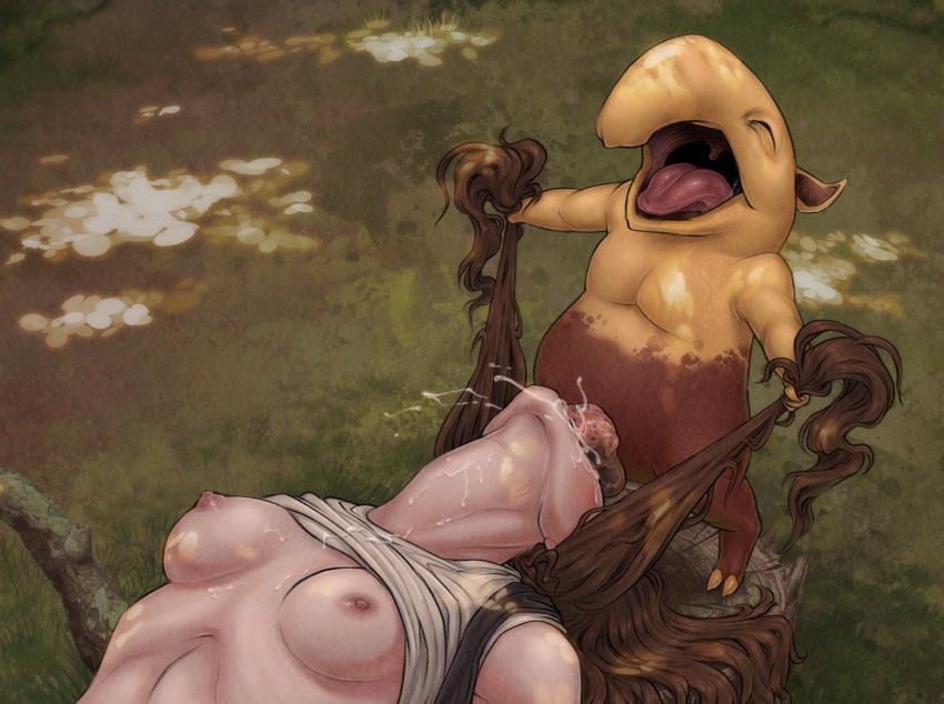 blowjob drowzee fellatio female hilda_(pokemon) kaminari_taimei oral pokemon pokemon_(species) pokephilia rape tagme throat_swabbing