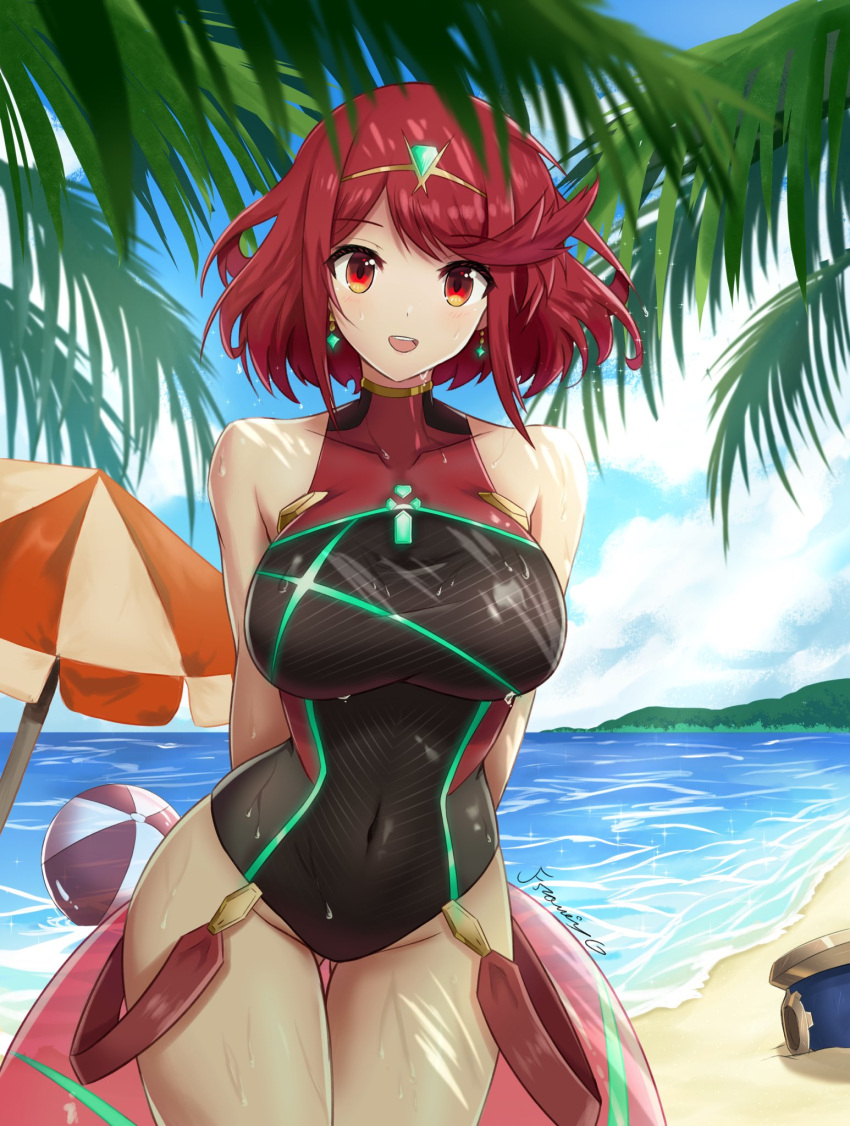 1girls alternate_costume breasts female female_only fgsketch latex nintendo open_mouth pyra solo tagme xenoblade_(series) xenoblade_chronicles_2