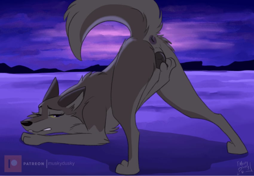 aleu aleu_(balto) anatomically_correct anatomically_correct_genitalia anatomically_correct_pussy animal_genitalia animal_pussy animated anus balto_(film) blue_eyes brown_body brown_fur canid canine canine_pussy canis female feral frame_by_frame fur genitals looking_pleasured mammal masturbation muskydusky pinup pose pussy short_playtime solo spread_pussy spreading wolf