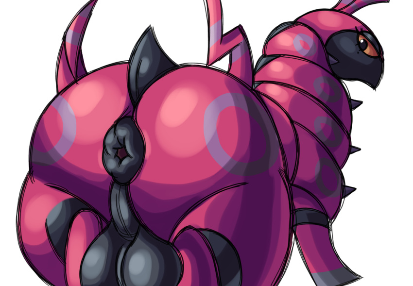 akenju arthropod ass backside balls big_ass big_balls big_butt donut_anus feral genitals huge_ass huge_balls huge_butt male male_only pokémon_(species) pokemon scolipede solo video_games white_background