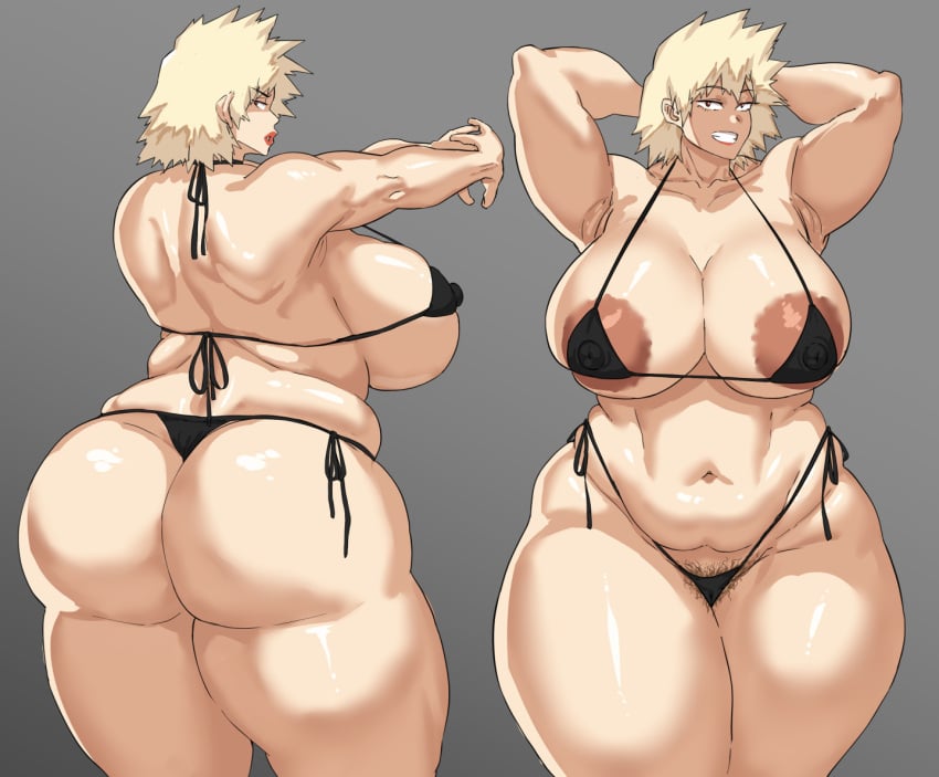 1girls ass bikini blonde_female breasts chubby chubby_female cyberboi female female_only huge_ass huge_breasts huge_hips micro_bikini milf mitsuki_bakugou my_hero_academia pubic_hair puffy_areola puffy_nipples slightly_chubby solo solo_female standing thick_thighs thong thong_bikini thunder_thighs venus_body voluptuous wide_hips