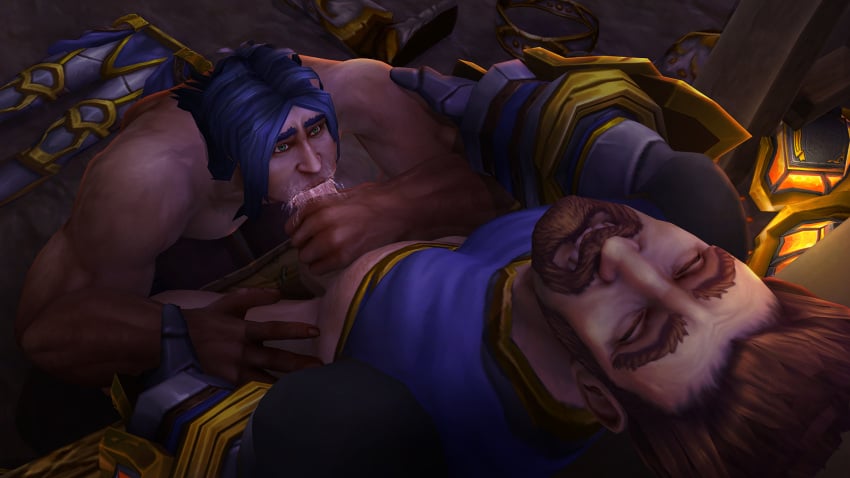 blowjob cumming human human_(world_of_warcraft) male_only sonpih warcraft world_of_warcraft