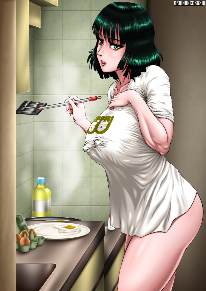 1girls artist_name ass bangs big_ass big_breasts big_butt blush bob_cut breakfast breasts busty clothed clothing collarbone cooking covered_nipples covered_pussy curvaceous curvy curvy_body curvy_female curvy_figure cute dark_green_hair dark_hair egg eggs erect_nipples eye_contact eyelashes female female_focus female_only fit fit_female food fringe front_view fubuki_(one-punch_man) green_eyes green_hair heroine highres hips kitchen large_breasts legs legs_together light-skinned_female light_skin lips lipstick looking_at_viewer medium_hair nails nipple_bulge nipples one-punch_man oppai ordinancexxxiv pink_lips pink_lipstick plate pov pov_eye_contact seductive seductive_eyes seductive_look seductive_mouth shiny_skin shirt short_hair sideboob solo solo_female solo_focus standing steam table thick thick_legs thick_thighs thighs tight_clothing tight_shirt toned toned_female voluptuous wide_hips