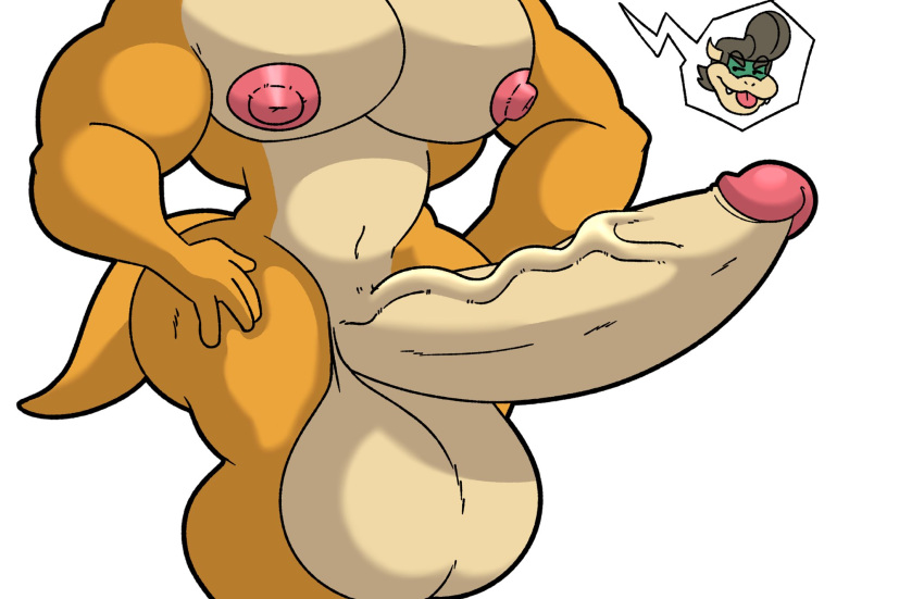 bara big_penis colelucario dominic_(colelucario) huge_cock koopa male_only mario_(series) original original_character penis tanookers