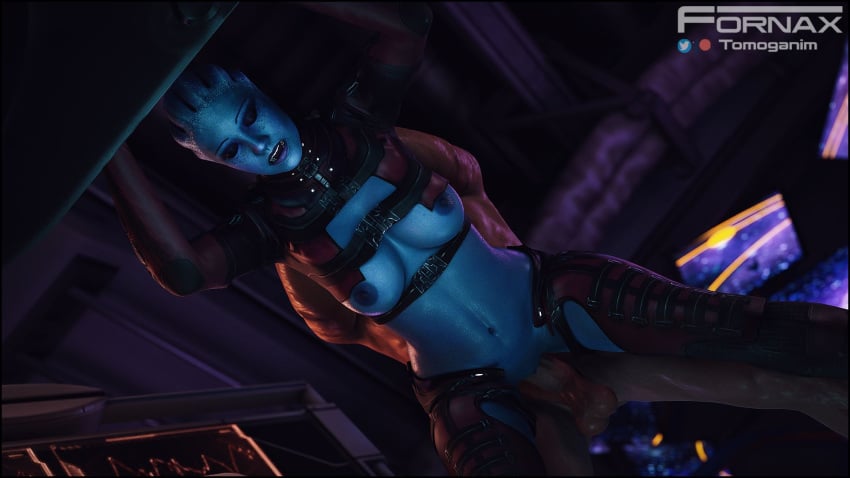 3d alien alien_girl asari athletic_female female fornax human human_penetrating interspecies liara_t'soni light-skinned_male mass_effect sex standing straight tomoganim vaginal_penetration