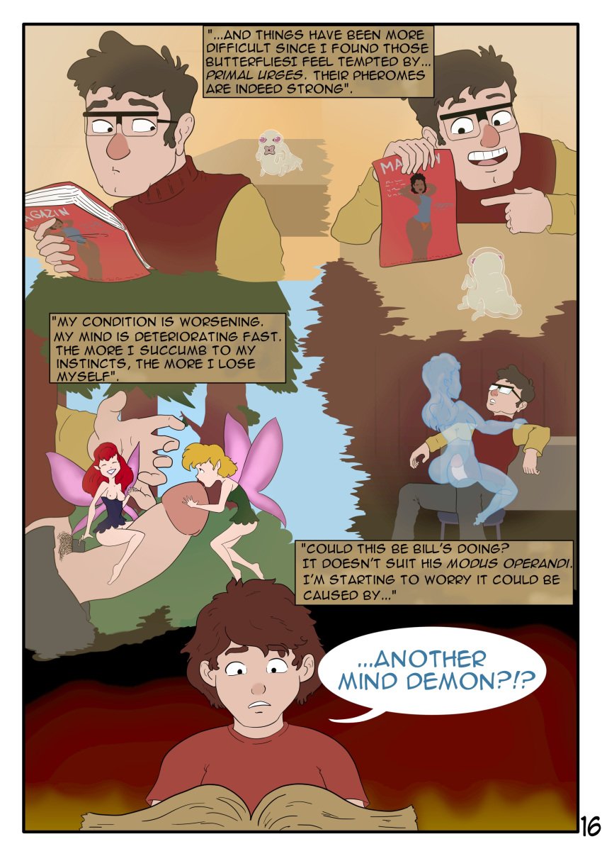 2boys 2girls aged_up comic dipper_pines english_text fairy ghost_girl glasses gravity_falls licking_penis page_16 page_number sealedhelm smooth_skin speech_bubble stanford_pines