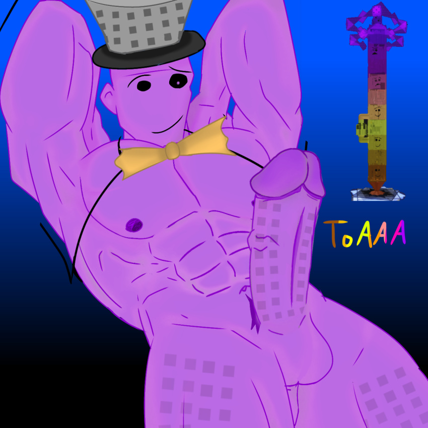 big_penis cock dick gay gay_sex juke's_towers_of_hell kendrick_nsfw male_focus male_only muscle muscles muscular muscular_male penis pubic_hair purple_body purple_skin roblox roblox_game robloxian smirk solo_male source_request tagme toaaa_(jtoh) tophat towerhuman_(jtoh)