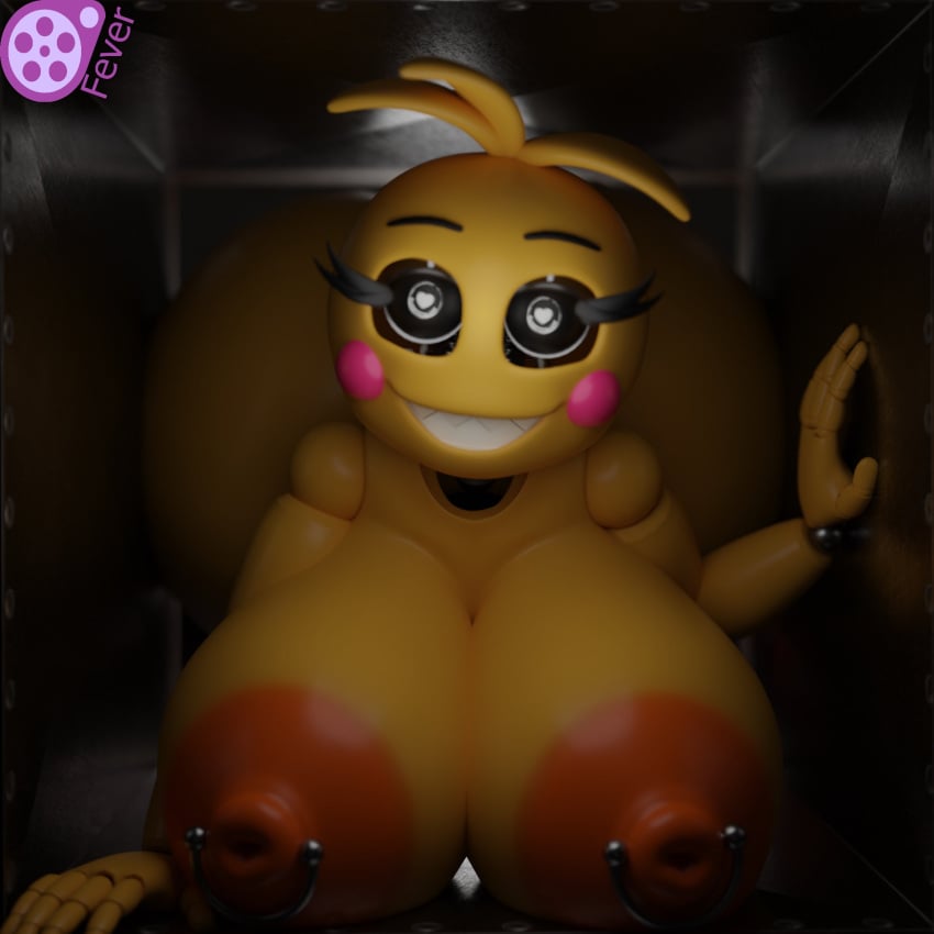 1girls 3d animatronic ass big_areola big_ass big_breasts big_nipples breasts erect_nipples feversfm five_nights_at_freddy's five_nights_at_freddy's_2 huge_areola huge_breasts huge_nipples nipple_piercing nipples solo tagme toy_chica_(fnaf) toy_chica_(love_taste) vent ventilation_shaft