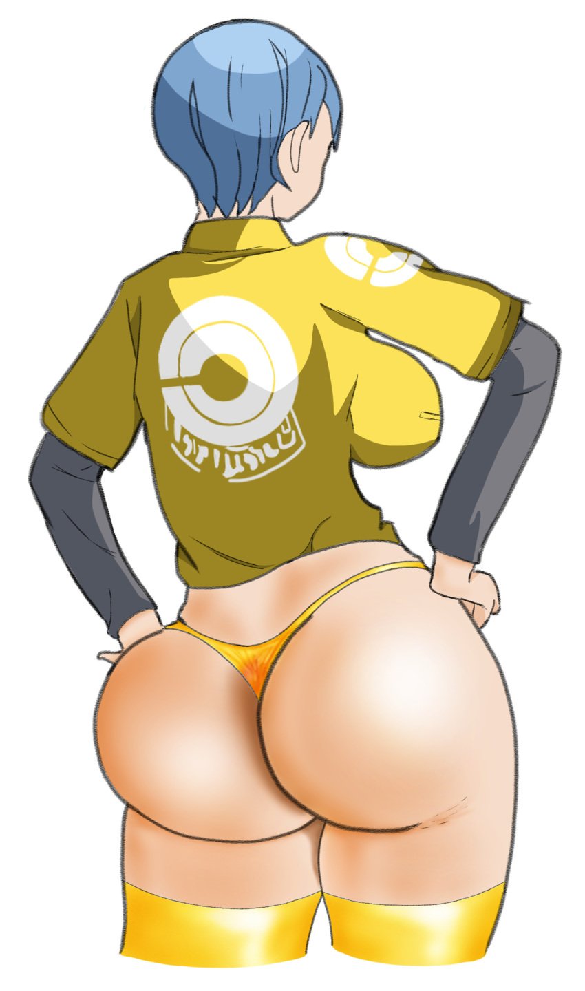 1girls ass back_view big_ass boeblob breasts bulma_briefs dat_ass dragon_ball dragon_ball_super dragon_ball_super_super_hero thong