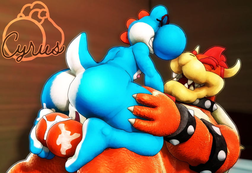 anal bara big_ass big_dom_small_sub bowser bubble_butt cum cum_in_ass cum_on_balls cupping_balls cyrusthelewdshi feet_on_testicles gay huge_ass mario_(series) protagonistsub_antagonistdom sex small_sub_big_dom tagme yoshi