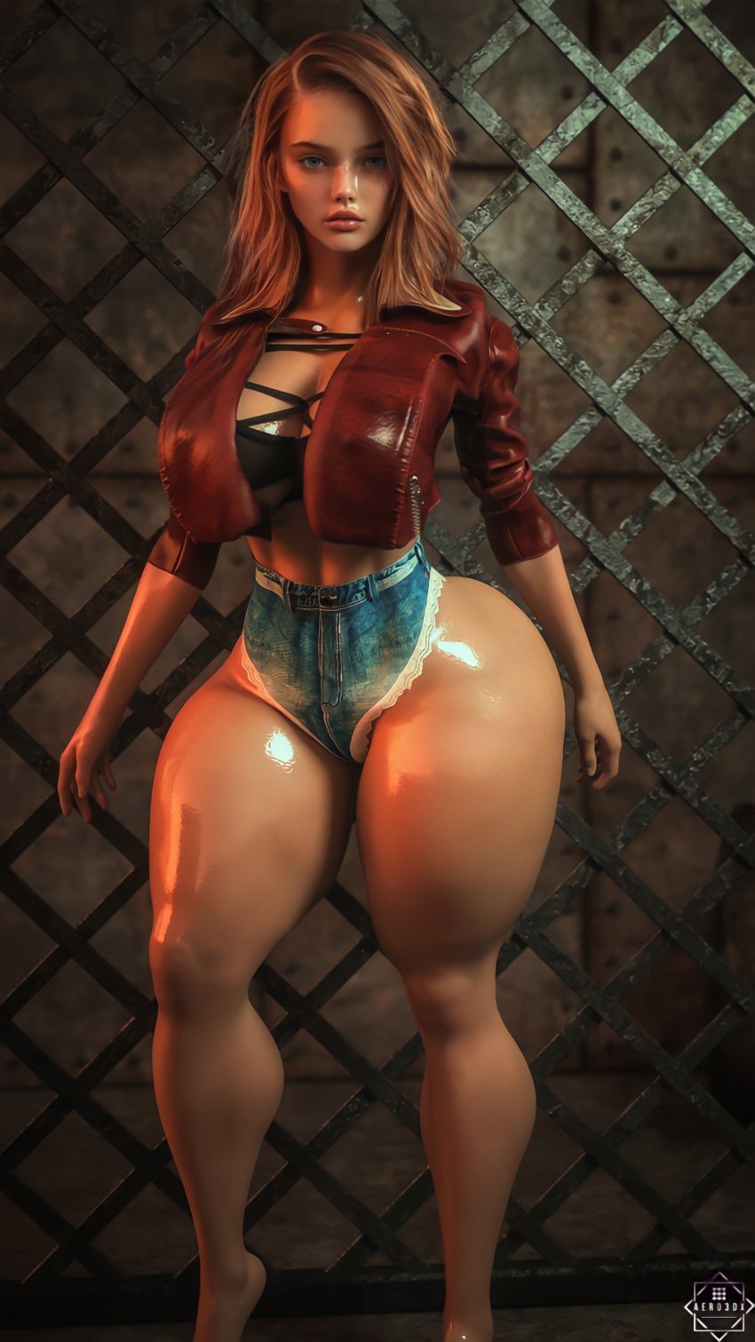 1girls 3d aero3dx artist_name athletic athletic_female big_breasts big_thighs blonde_hair breasts busty female female_only fit fit_female hips hourglass_figure huge_ass huge_breasts huge_thighs human jean_shorts large_breasts large_thighs legs light-skinned_female light_skin lily_(aero3dx) lips lipstick looking_at_viewer massive_thighs mirage3dx muscle muscular muscular_female muscular_thighs narrow_waist original_character pear_shaped_female photorealism shiny shiny_skin slushe_(website) small_waist solo streetwear thick thick_legs thick_thighs thighs thunder_thighs thunderthighs toned toned_female voluptuous waist watermark wide_hips