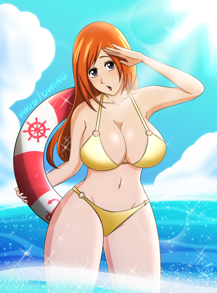 bleach inoue_orihime mistowing swimsuit