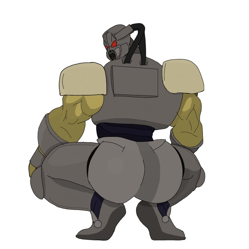 1boy armor armored_boots armored_gloves ass broly_culo buff dat_ass enclave fallout fallout_2 frank_horrigan gay green_skin helmet looking_at_viewer male male_focus male_only masculine meme muscles muscular_male mutant nightmare_husbando obsidian_entertainment on_toes power_armor shitpost simple_background solo solo_male super_mutant thicc_omni-man thick_ass thick_thighs white_background wrist_cuffs