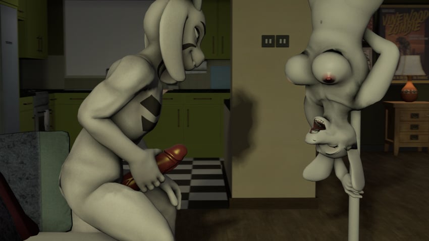 3d_(artwork) absurd_res anthro asriel_dreemurr asriel_dreemurr_(god_form) bovid breasts building caprine closed_eyes digital_media_(artwork) duo female furniture genitals getting_up goat hand_on_penis hi_res house imminent_oral imminent_sex incest inside kitchen male male/female mammal mother mother_and_child mother_and_son nude open_mouth parent parent_and_child penis pole son source_filmmaker stripper_pole toriel undertale undertale_(series) upside-down video_games wolf552906