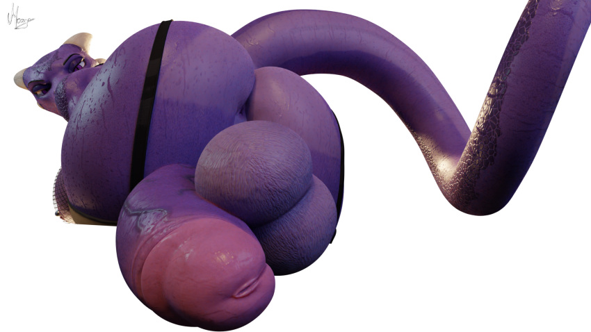 3d alpha_channel anthro backsack big_ass dickgirl futa_only futanari huge_balls huge_cock huge_testicles large_glans meatus moogan scalie selena_(omniman107) taker_pov transparent_background