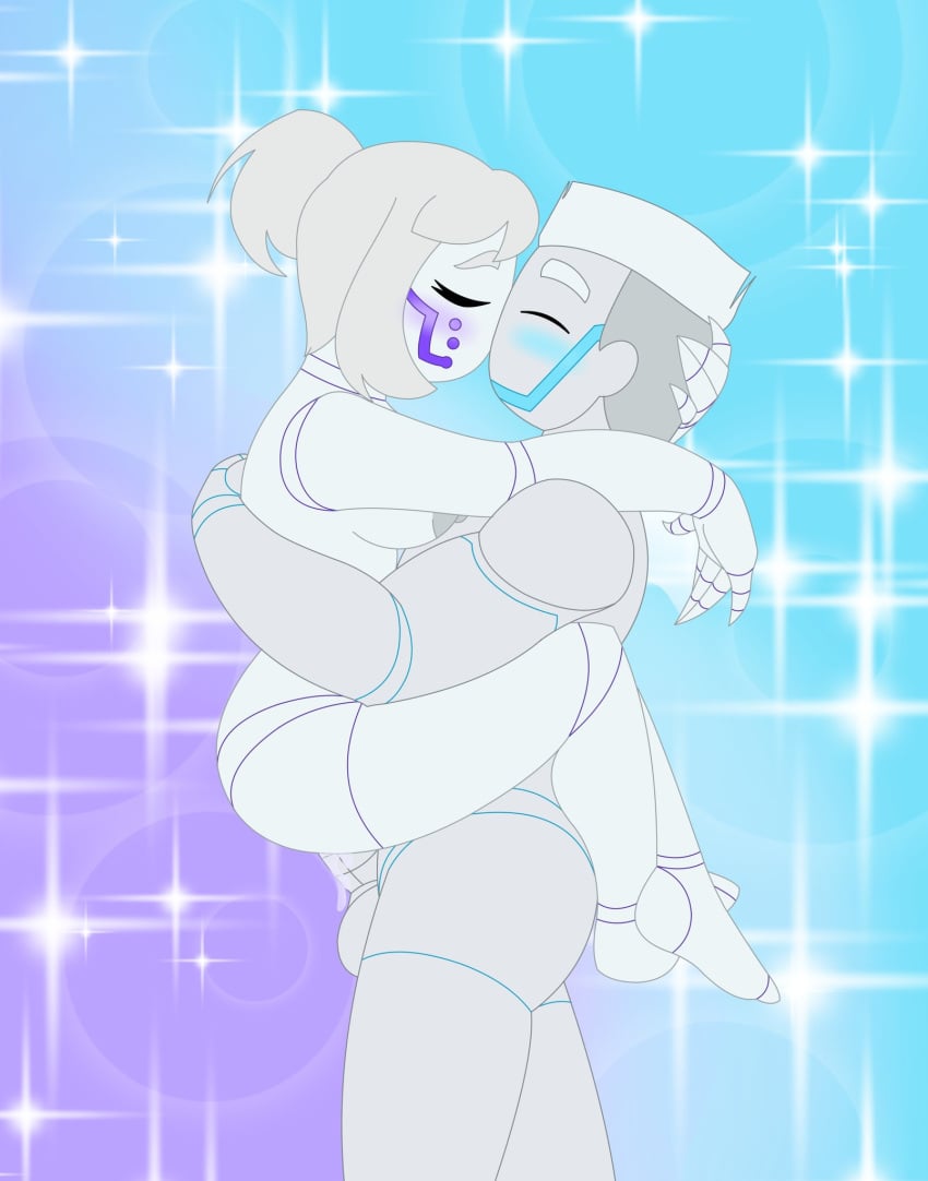 carrying carrying_partner duchess_pixal kissing lego ninjago p.i.x.a.l. passionate rebooted_(ninjago) robot robot_girl robot_humanoid romantic romantic_couple sex stand_and_carry_position standing straight vaginal_penetration wholesome zane_(ninjago)