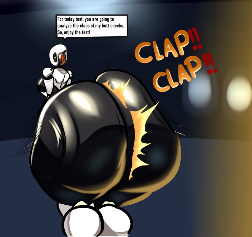 ass_clapping big_ass bubble_butt clapping_cheeks glados glados_(humanoid) huge_ass panchito1234nos portal_(series) robot robot_girl schnauzercito tagme wide_hips