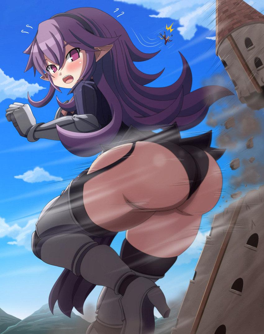 armor_knight_(disgaea) ass disgaea disgaea_d2 giant_ass giantess jenny_secret large_ass macro nippon_ichi_software professor_(disgaea) size_difference underwear upskirt