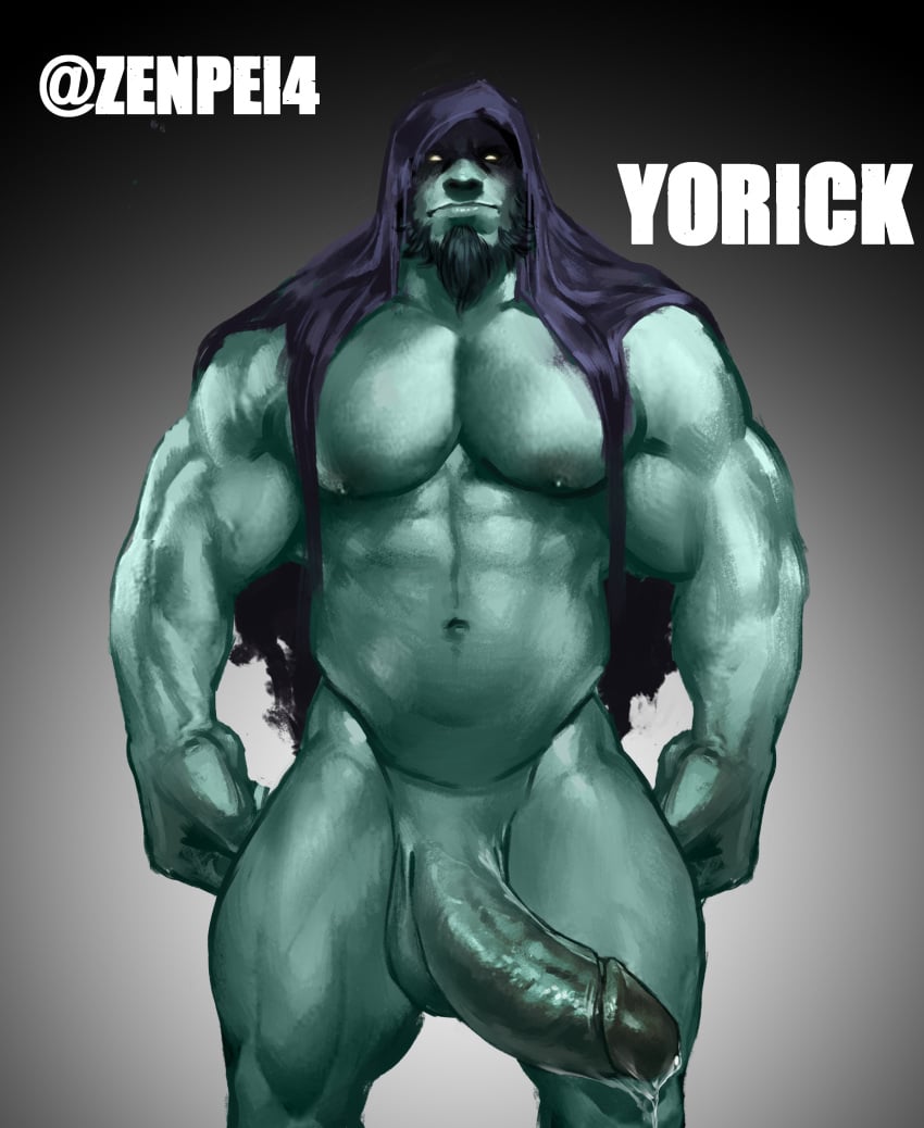 boner erection league_of_legends male male_focus male_only solo solo_male yorick zenpei