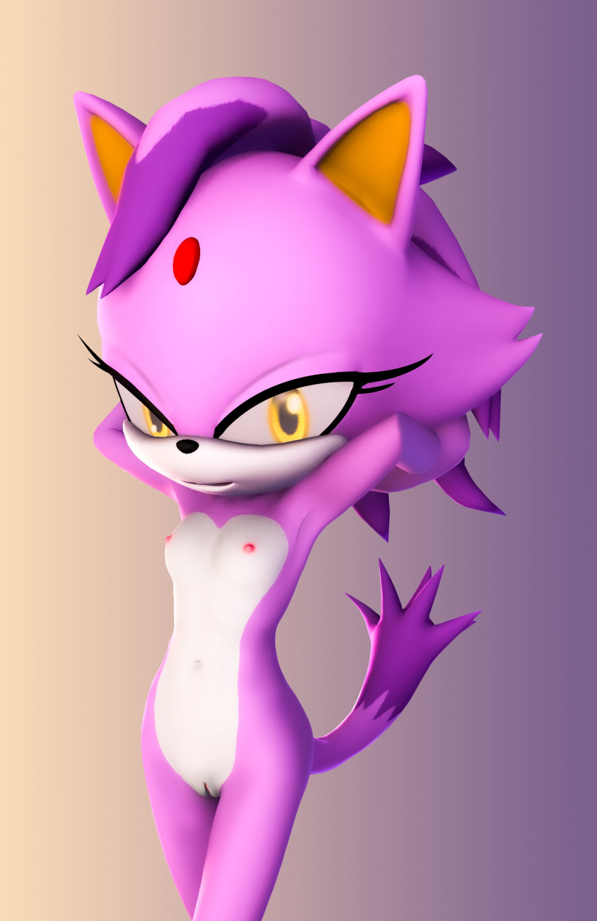 1girls 3d anthro blaze_the_cat boobs breasts cat_ears cat_humanoid cat_tail catgirl completely_naked completely_nude completely_nude_female female female_only furry naked nipples nude nude_female pink_nipples purple_fur pussy rarequinez sega small_breasts solo solo_female sonic_(series) sonic_the_hedgehog_(series) tail tits vagina yellow_eyes