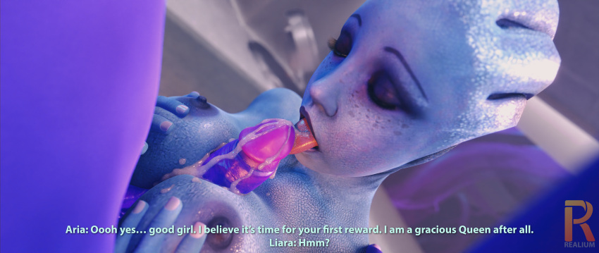 3d aria_t'loak asari asari_futanari blowjob blowjob_face blue_breasts blue_eyes blue_skin blue_tits breast_grab breast_squeeze breasts_out cheating cheating_girlfriend cheating_wife citadel comic_page cucked_by_futa cuckold cum dialogue dick_grab dick_on_face dominant dominant_futanari female futa_on_female futanari image_set kneeling liara_t'soni mass_effect netorare nipples ntr pov precum purple_skin realium3d self_upload story