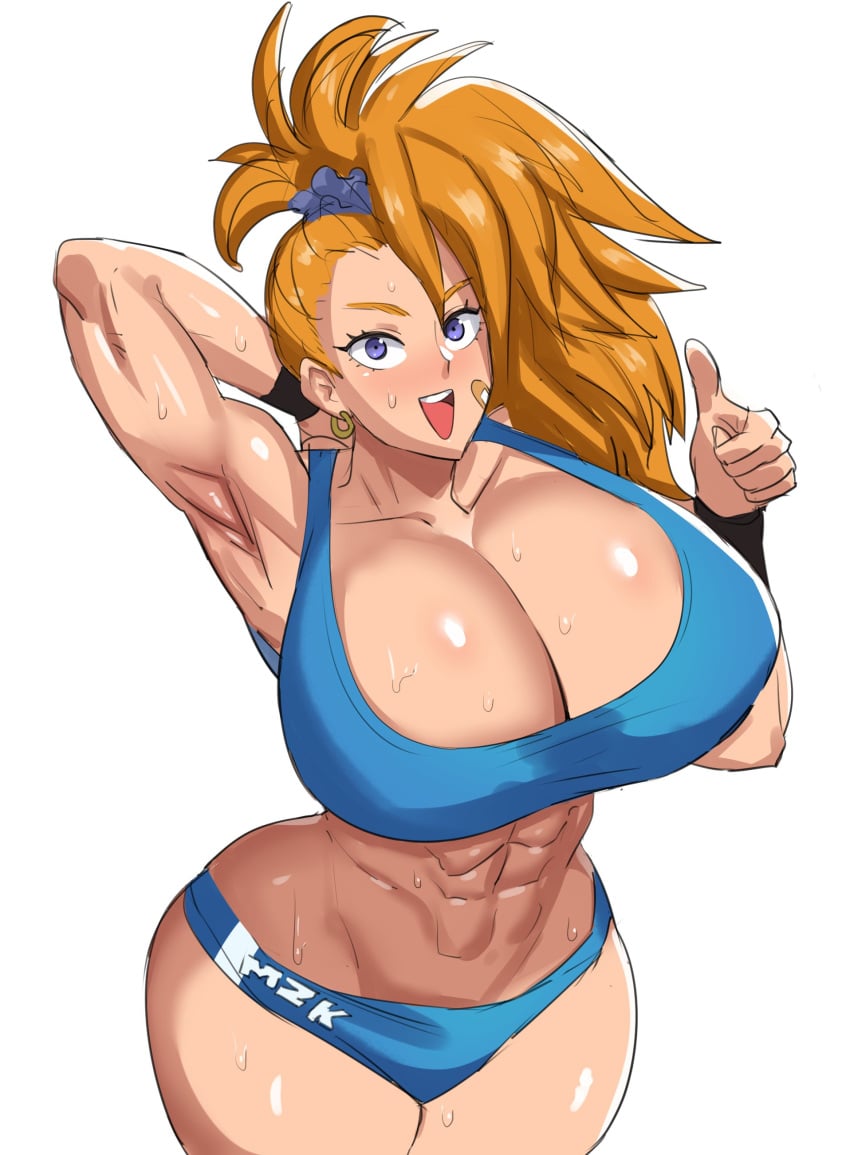 1girls abs absurd_res arm_behind_head arm_up armpits athletic athletic_female bandage bandage_on_face bare_shoulders belly belly_button big_breasts blonde_female blue_eyes blush blush_lines bra breasts breasts_bigger_than_head briefs brown_hair busty captain_mizuki cleavage clothed clothes clothing collarbone covered_nipples covered_pussy curvy curvy_body curvy_female curvy_figure cute earrings eye_contact eyebrows eyelashes female female_focus female_only fit fit_female front_view groin hand_up highres hips hourglass_figure huge_breasts human human_only humanoid hyenahonk large_breasts larger_female light-skinned_female light_brown_hair light_skin long_hair looking_at_viewer midriff muscle muscle_tone muscles muscular muscular_arms muscular_female navel one-punch_man open_mouth orange_hair ponytail pose purple_eyes red_hair seductive seductive_look shiny_skin shorts slim slim_waist smile smiling solo solo_female solo_focus sports_bra sportswear standing stomach sweat sweatdrop sweaty sweaty_body tally tan_skin teasing thick thick_legs thick_thighs thighs thin_waist thumbs_up tied_hair toned toned_body toned_female toned_stomach topwear underwear voluptuous waist white_background wide_hips