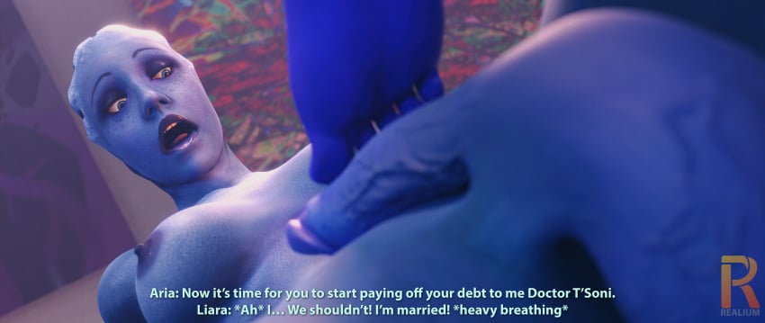 3d aria_t'loak asari asari_futanari barefoot blue_breasts blue_eyes blue_skin blue_tits breasts_out cheating cheating_girlfriend cheating_wife citadel comic_page cucked_by_futa cuckold dialogue dominant dominant_futanari feet futa_on_futa futanari image_set liara_t'soni mass_effect netorare nipples ntr pov purple_skin realium3d self_upload story toes toes_on_penis