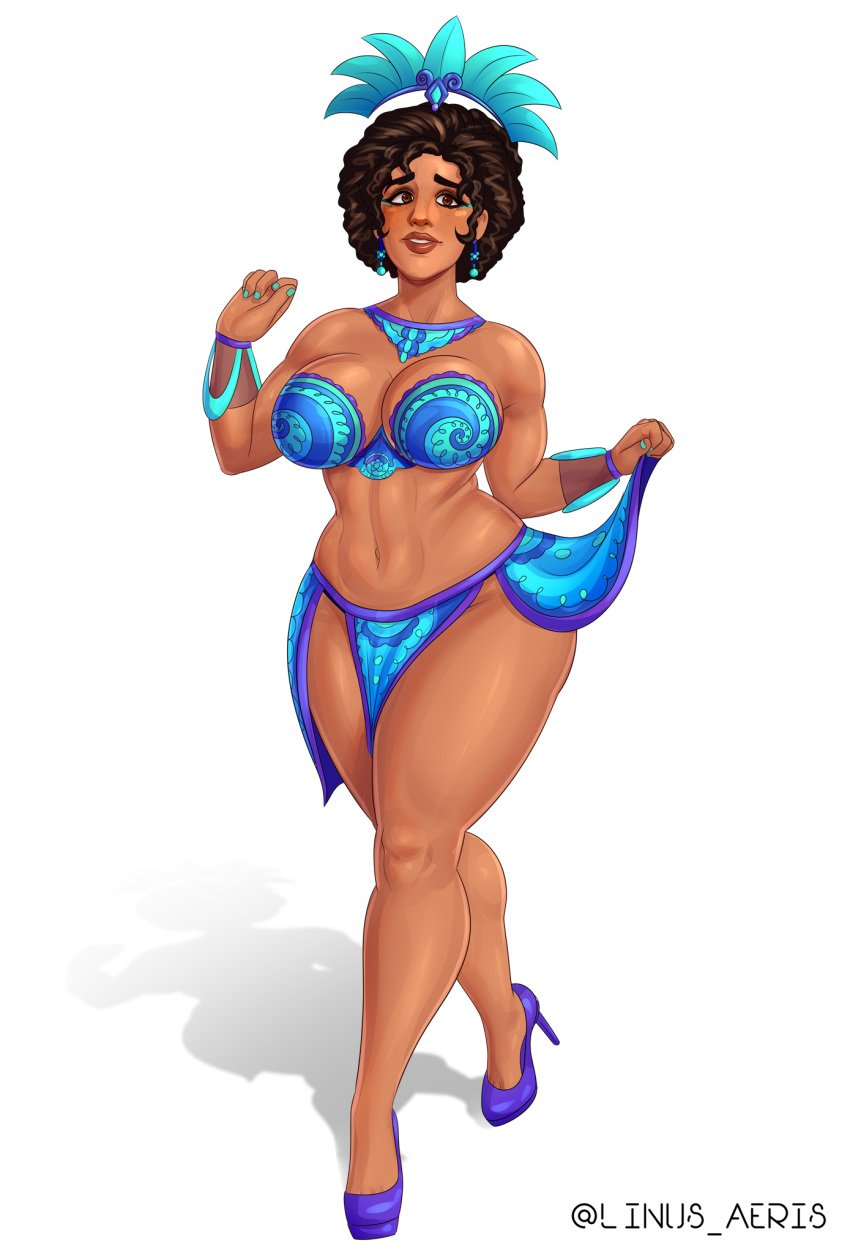 1girls 2d big_breasts carnival colombian dark-skinned_female dark_skin disney encanto female female_focus female_only julieta_hot_wings_(linus_aeris) julieta_madrigal latina linus_aeris mature_female mature_woman milf mother rocner